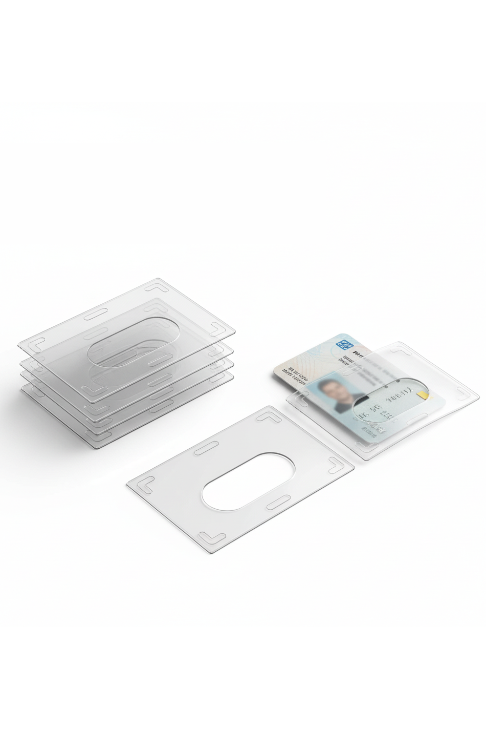 5’li PVC Kartlık – Ehliyet, Kimlik, Kredi Kartı Koruyucu Şeffaf Plastik Kılıf 427980