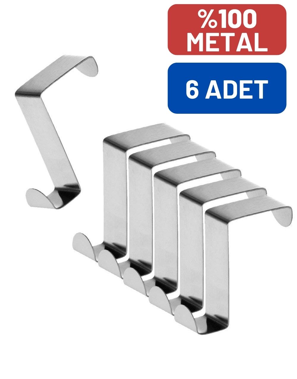 TransForMacion 6 Adet Z Tip Metal Kapı Askısı 711877