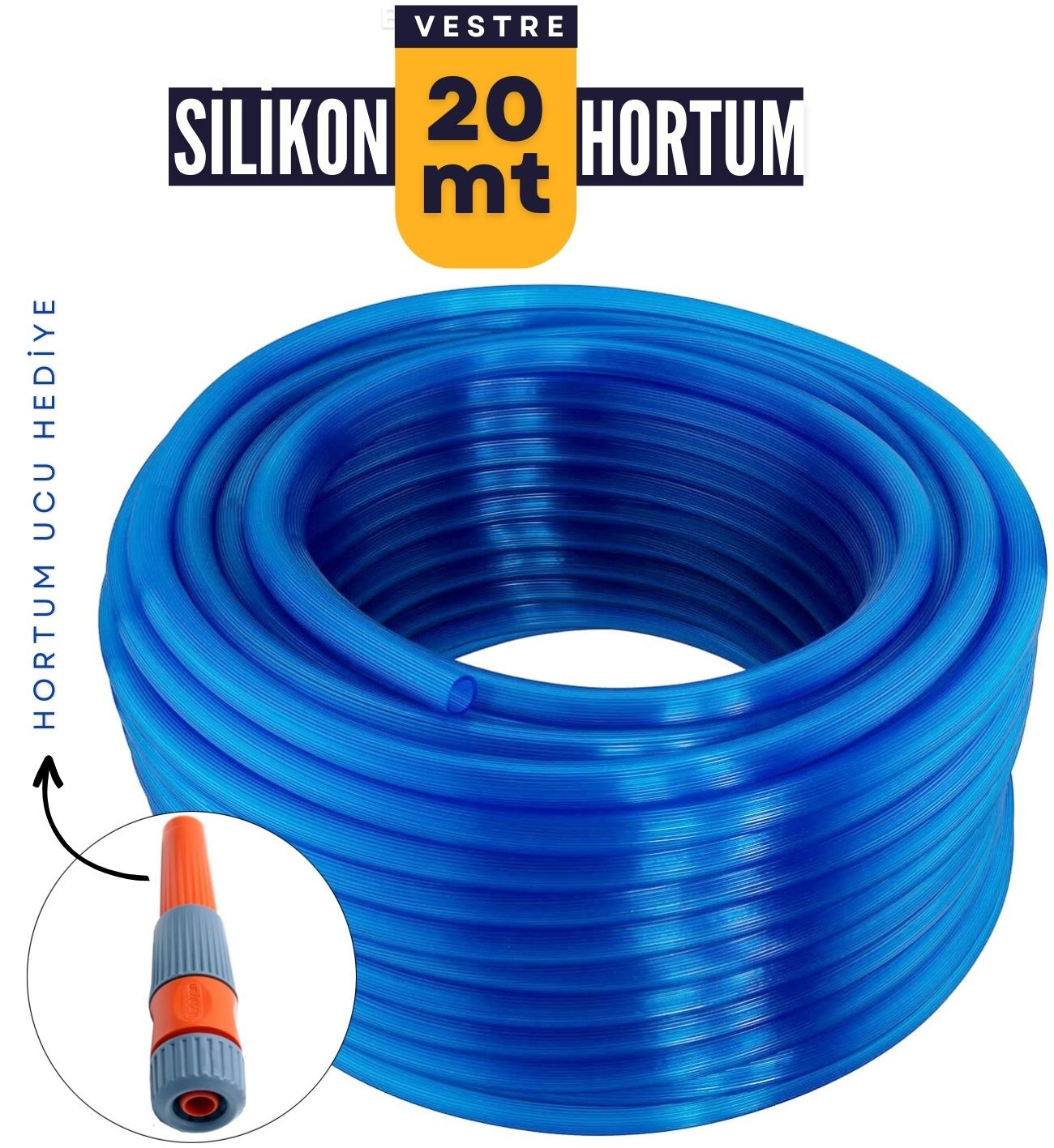 20 Metre Silikonlu Bahçe Hortumu Sulama Aparatı HEDİYELİ 712342