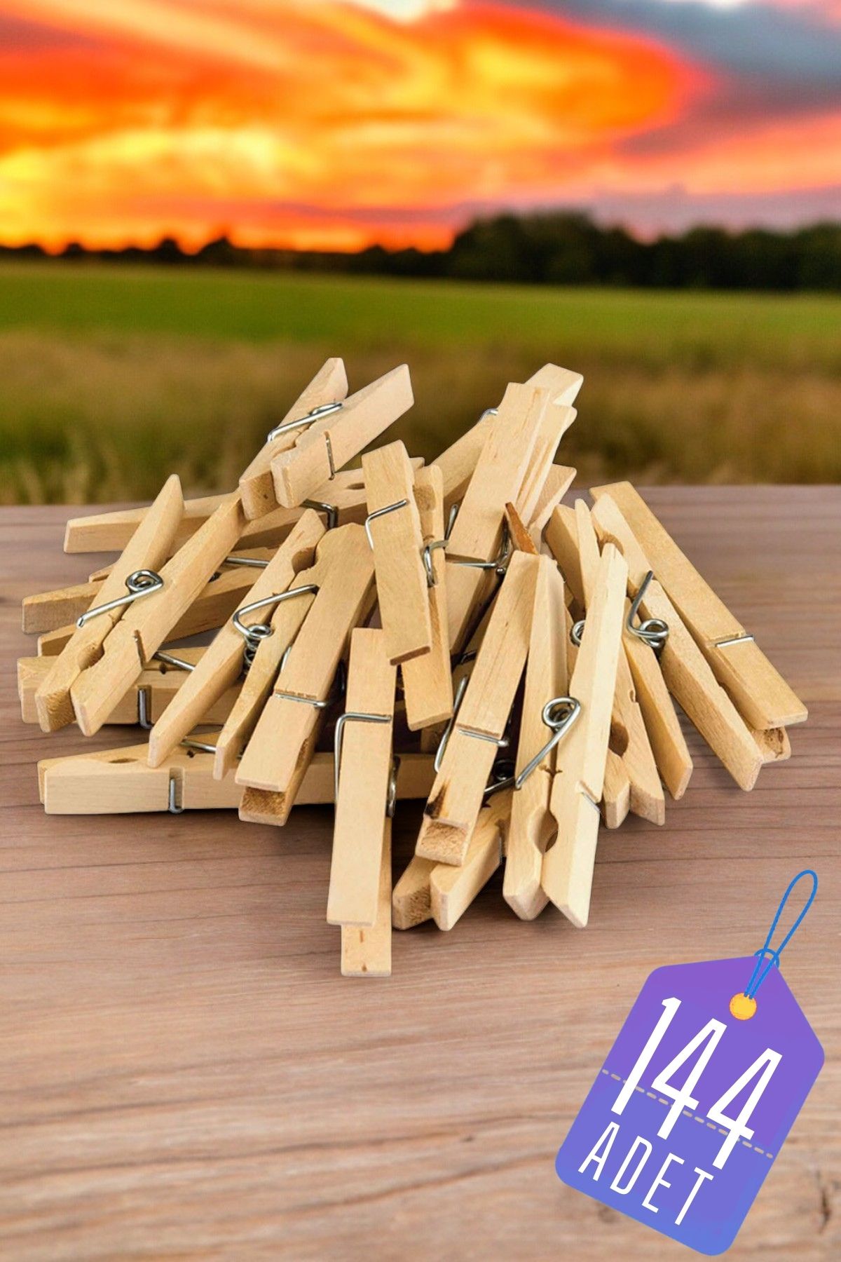 Ahşap Çamaşır Mandalı 144 ADET 714299