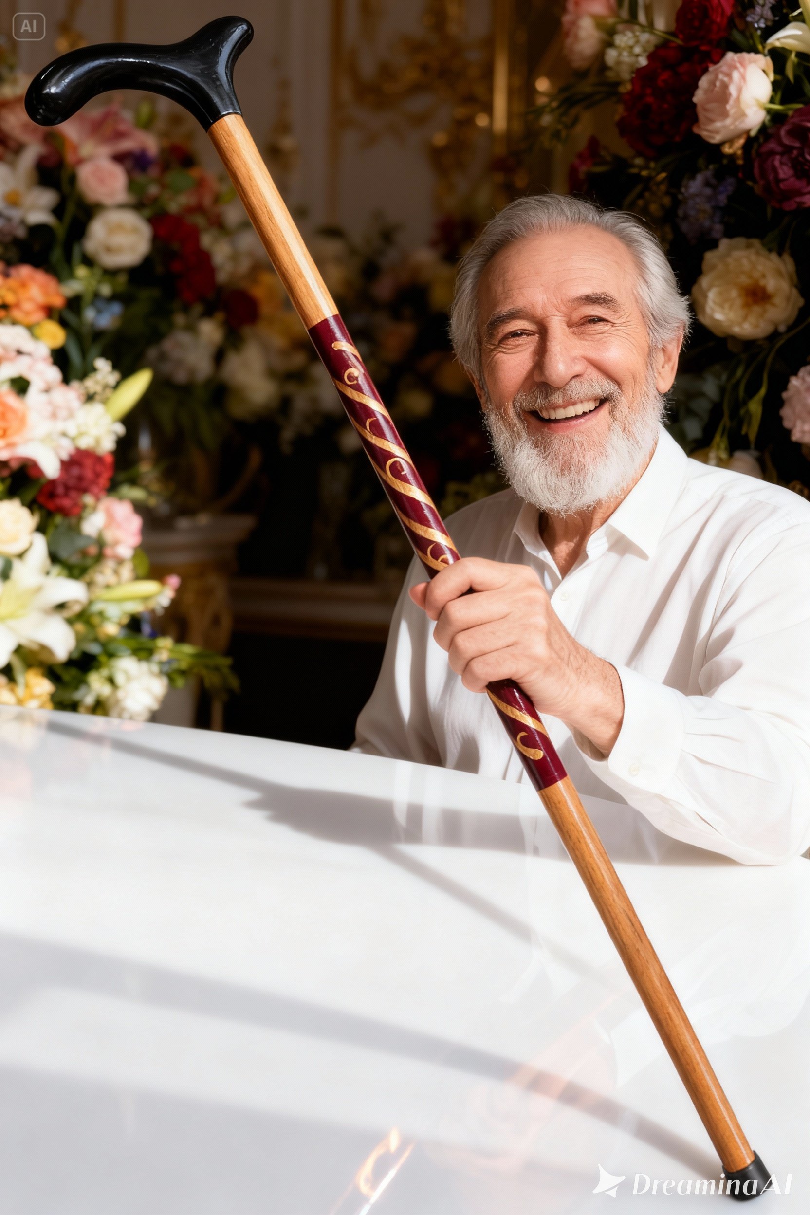 El İşçiliği Ahşap Baston - 93 cm Özel İşlemeli, Ergonomik Derbi Başlıklı Şık ve Dayanıklı Yürüme Desteği 714476