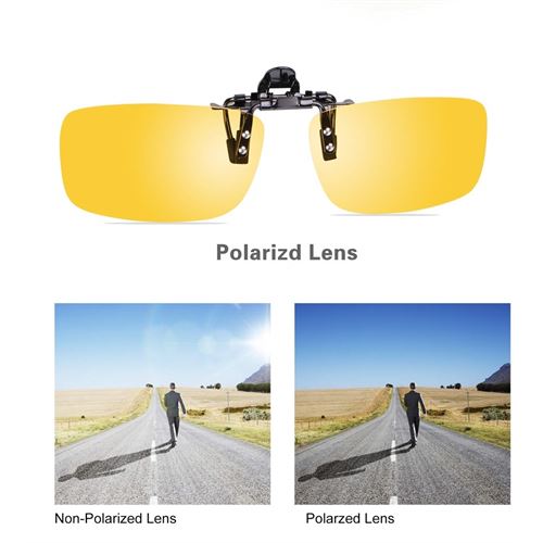 ModaCar Gece Gündüz Sürüş Gözlük İlavesi Clip-On Polarize 714854