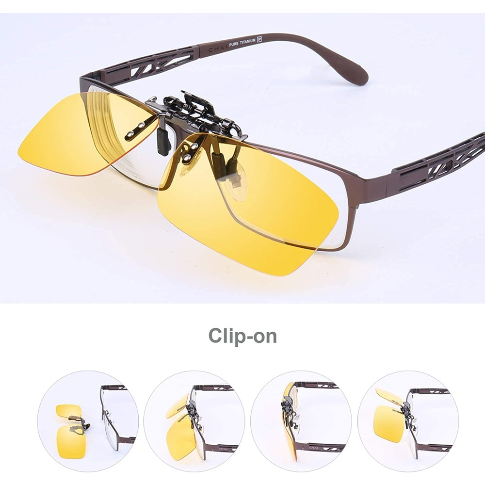 TransForMacion Gece Gündüz Sürüş Gözlük İlavesi Clip-On Polarize 714854