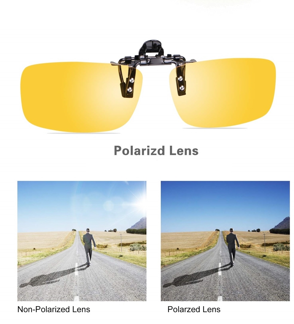 TransForMacion Gece Gündüz Sürüş Gözlük İlavesi Clip-On Polarize 714854