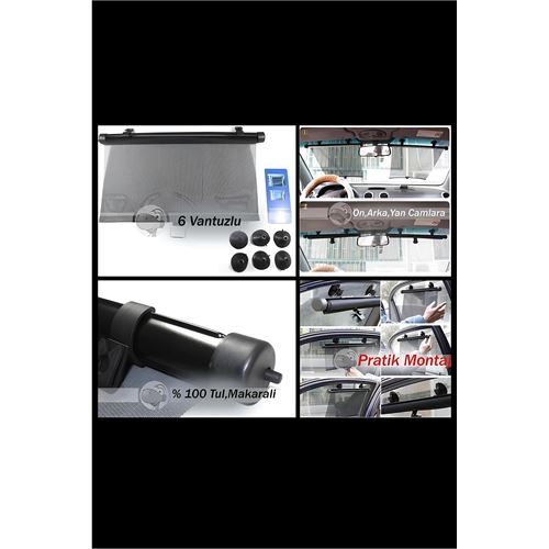 ModaCar 55 Cm Toplanabilir Yan Arka Cam Güneş Perdesi 428881
