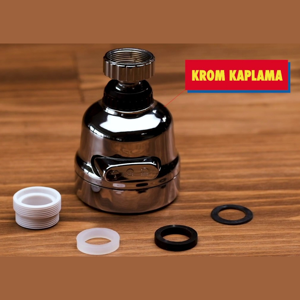 3 Fonksiyonlu Tasarruflu Musluk Başlığı Krom 715305