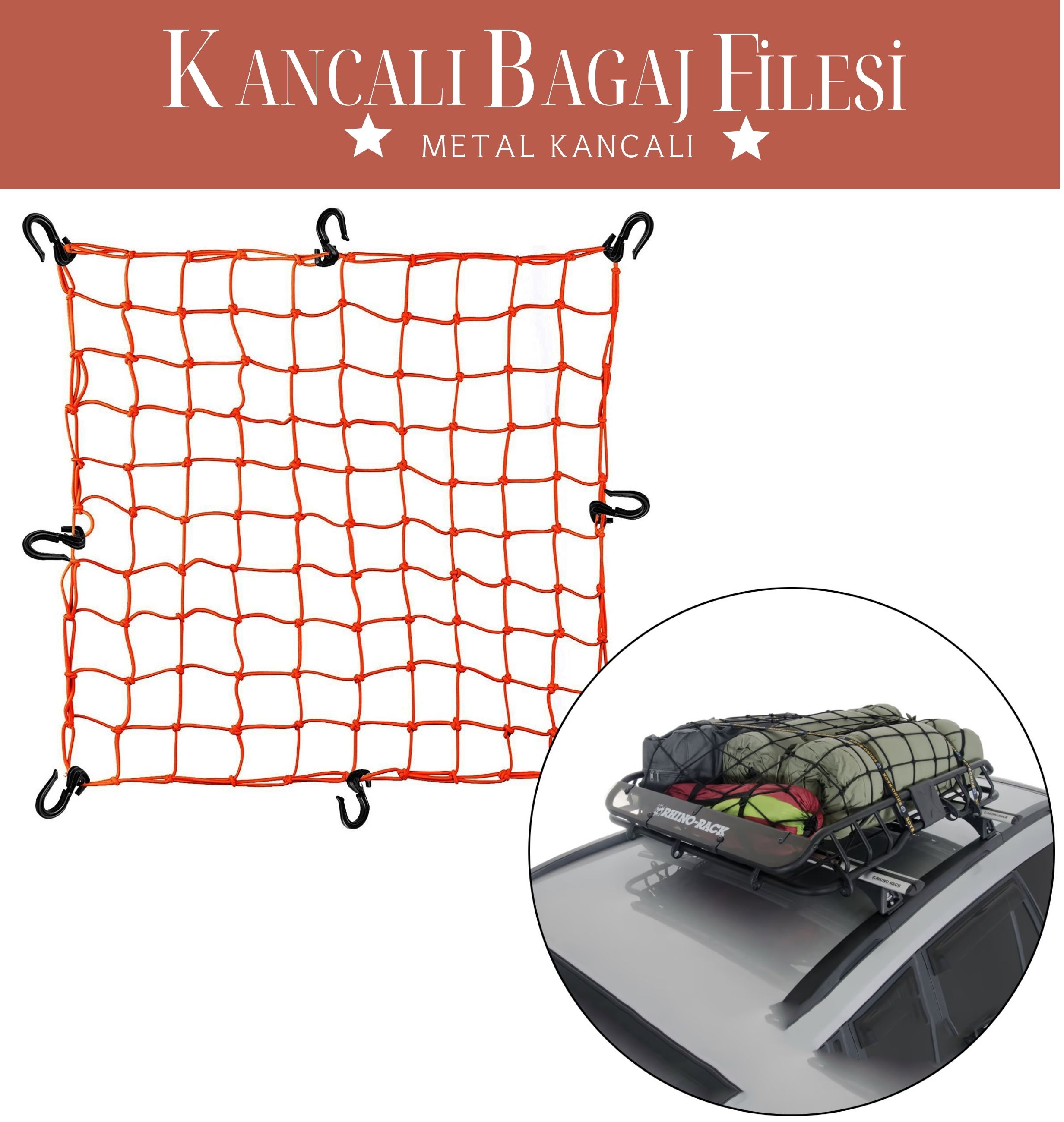 ModaCar 12 Kancalı 150 cmx190cm Kırmızı Bagaj Filesi 428912