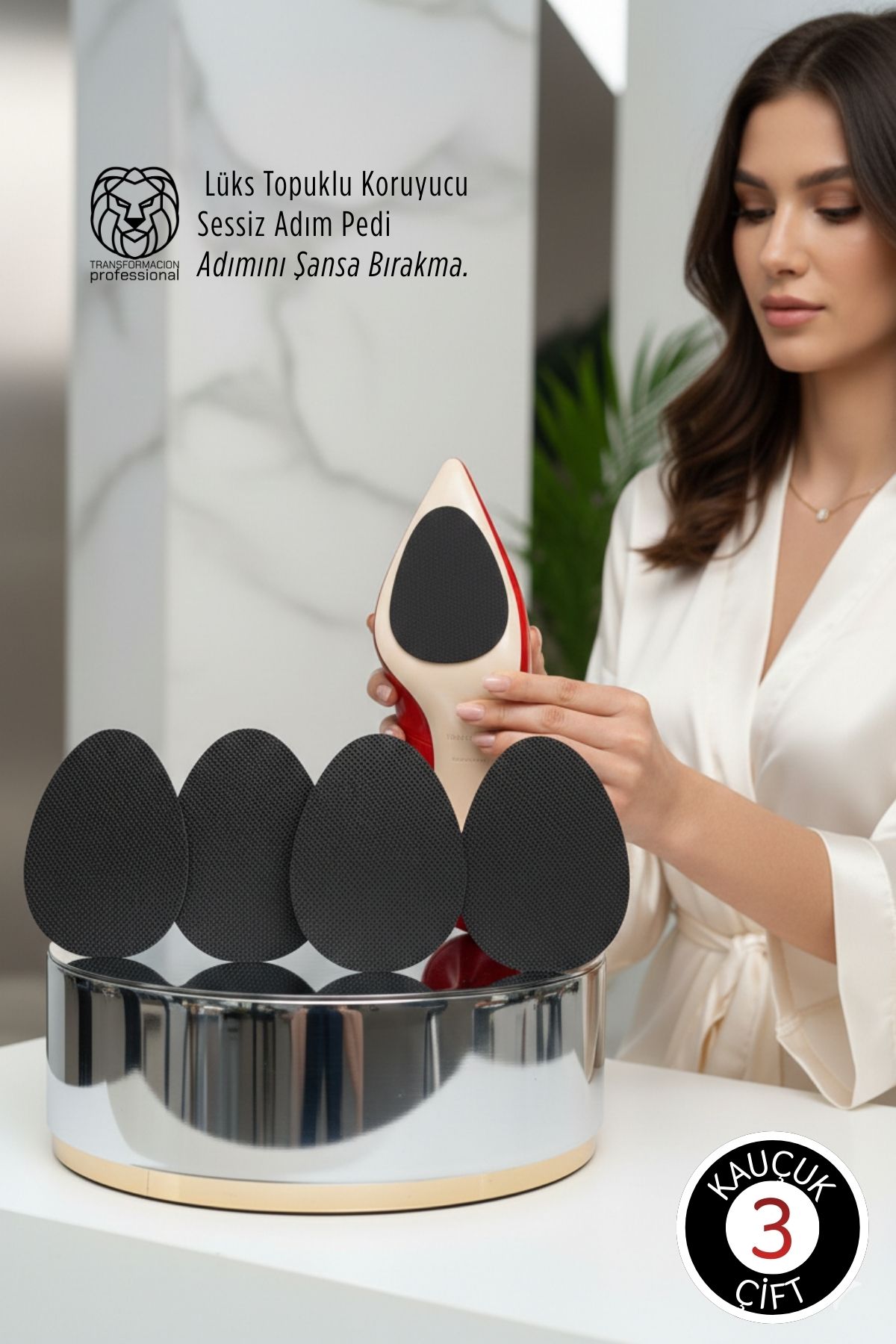 Kaydırmaz Topuklu Ayakkabı Taban Koruyucu 3 ÇİFT 711519