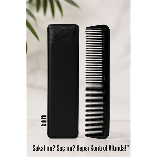 TransForMacion Kılıflı Cep Tarağı – 14 x 3 cm | Kompakt, Şık ve Taşınabilir Erkek Bakım Tarağı 715872