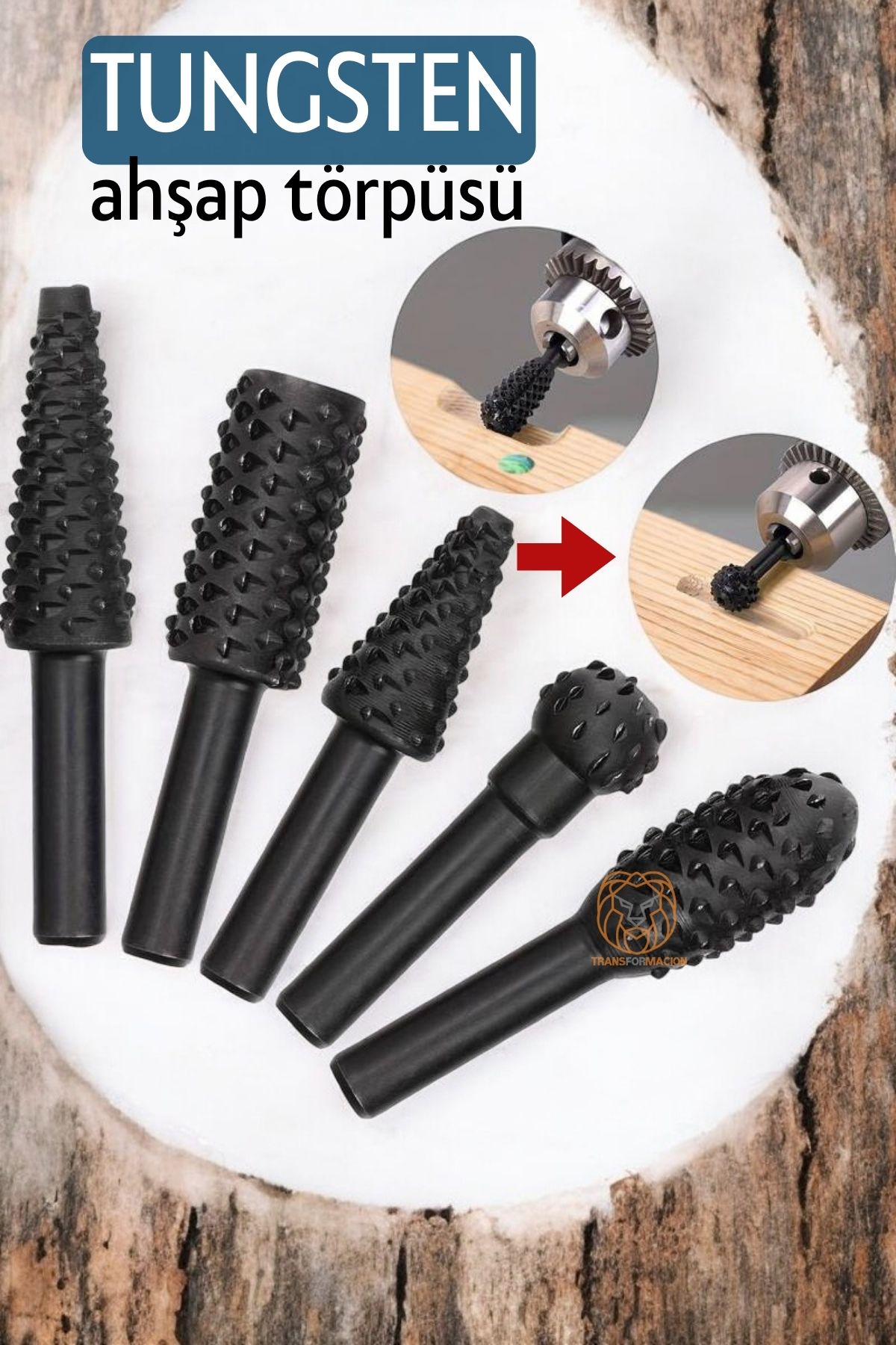 Ahşap Oyma Törpü Seti Tungsten  715906