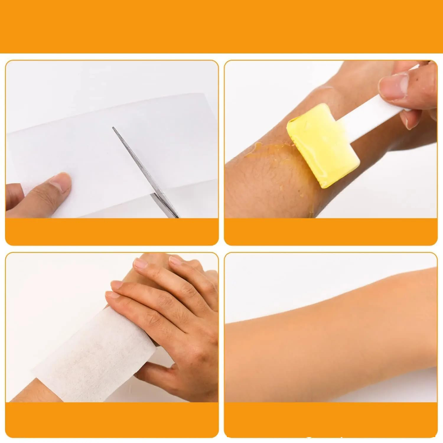 250’lİ Ağda Bezi Seti + Spatula | Her Bölgeye Uyumlu | Evde Pratik Tüy Alma İçin 715914