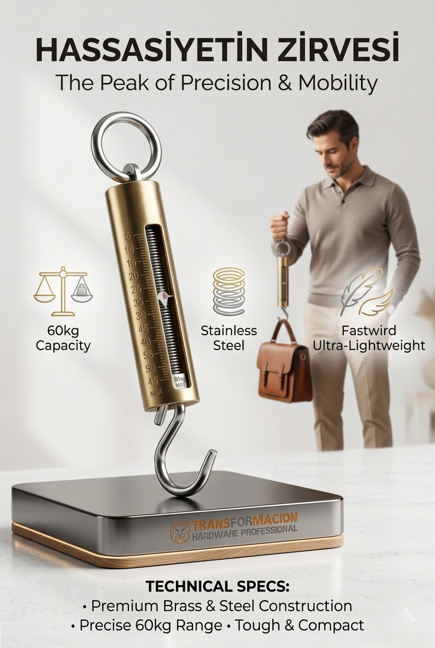 Professional 60 Kg Eloksallı Metal El Kantarı - Hassasiyetin Zirvesi Serisi 715925
