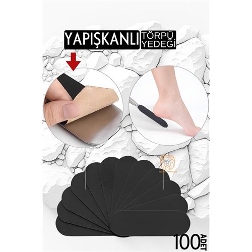 TransForMacion Pana 100 Adet 100 Grit Yapışkanlı Pedikür Törpü Yedeği 716031