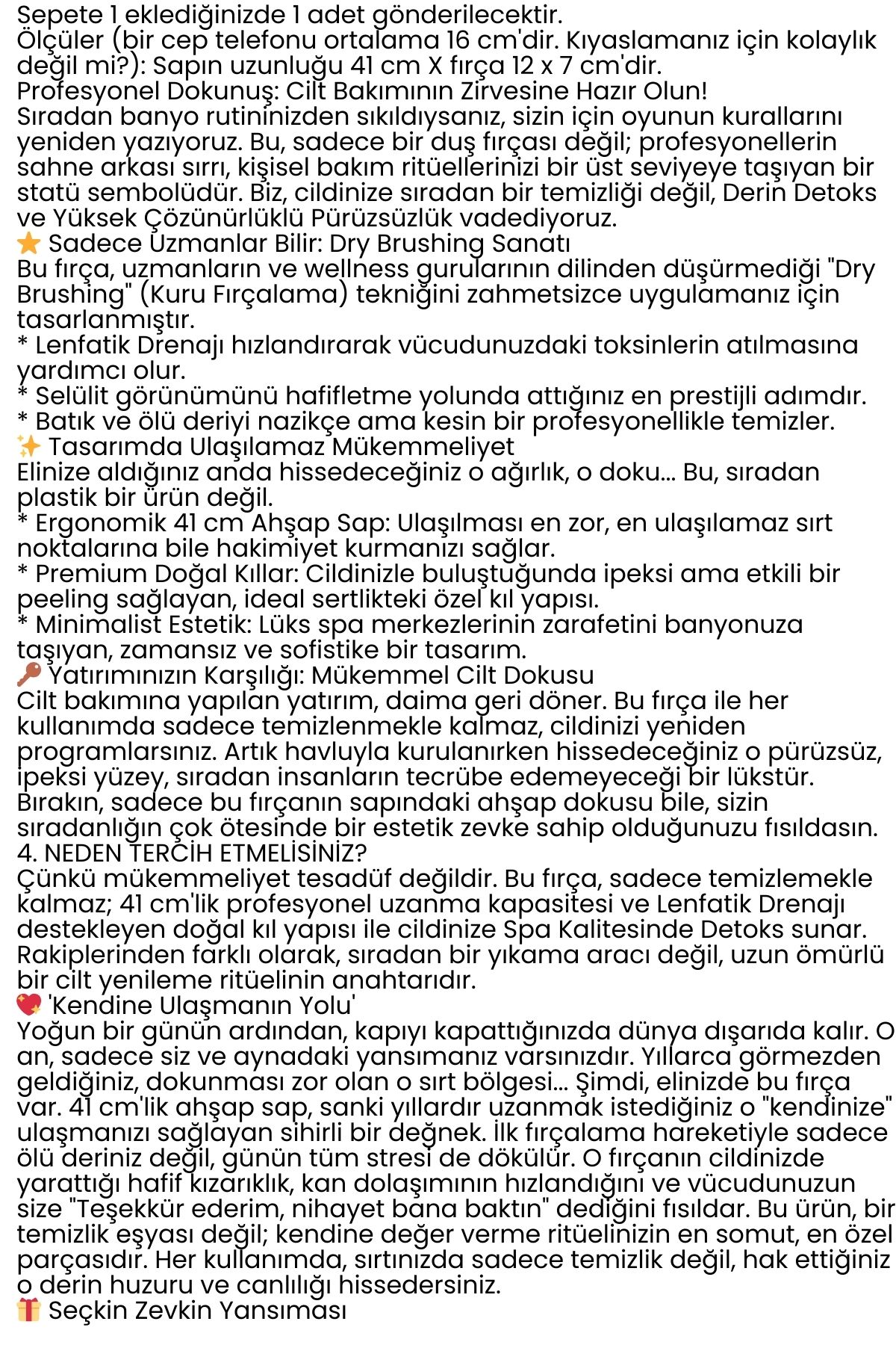 Ahşap Saplı Sırt Banyo Fırçası | Doğal At Kılı Vücut Fırçalama | Peeling ve Selülit Masaj 716166