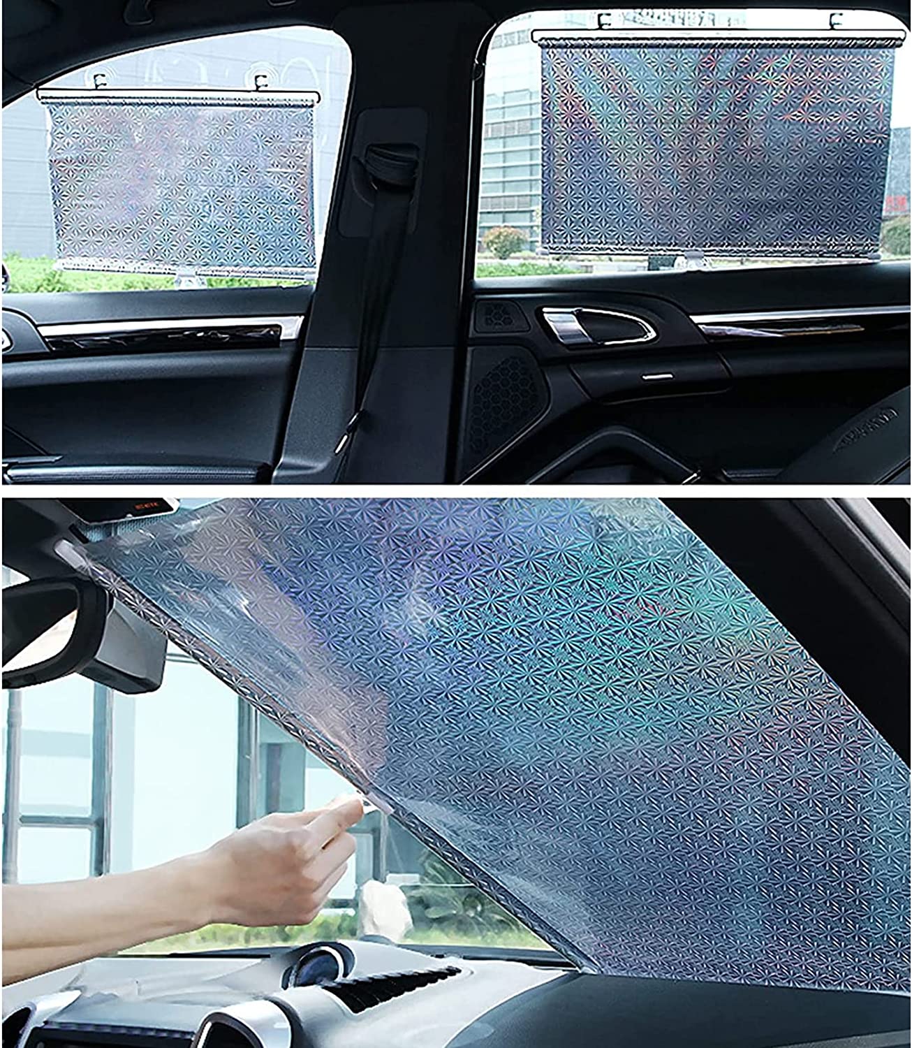 Aynalı Yansıtıcılı Açılır Kapanır Ön Cam Perdesi 425845