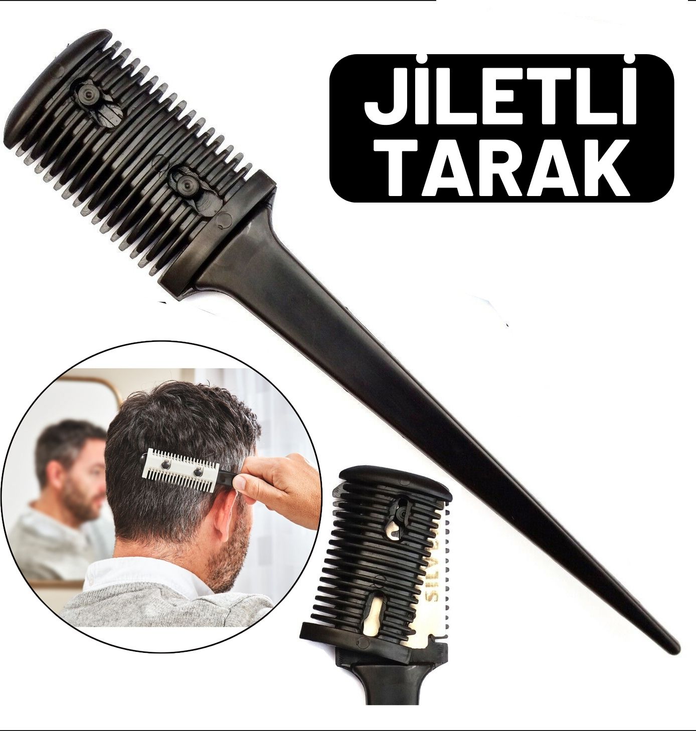 Jiletli Kırık Saç Sakal Düzletme İnceltme Tarağı 716438