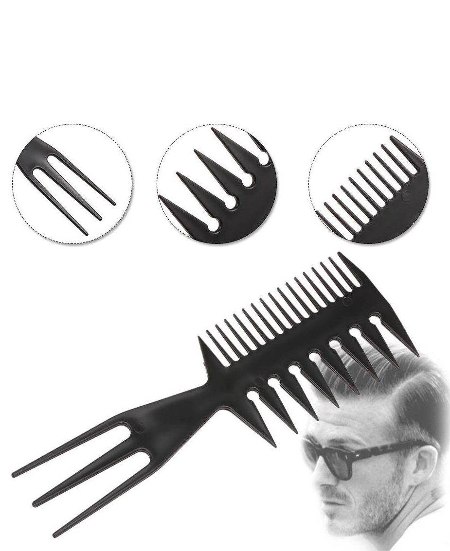 3 Modelli Geniş Dişli Saç Şekillendirme Tarağı - Saç Ayırıcı Tarak Stil ve Wax Tarağı 716458