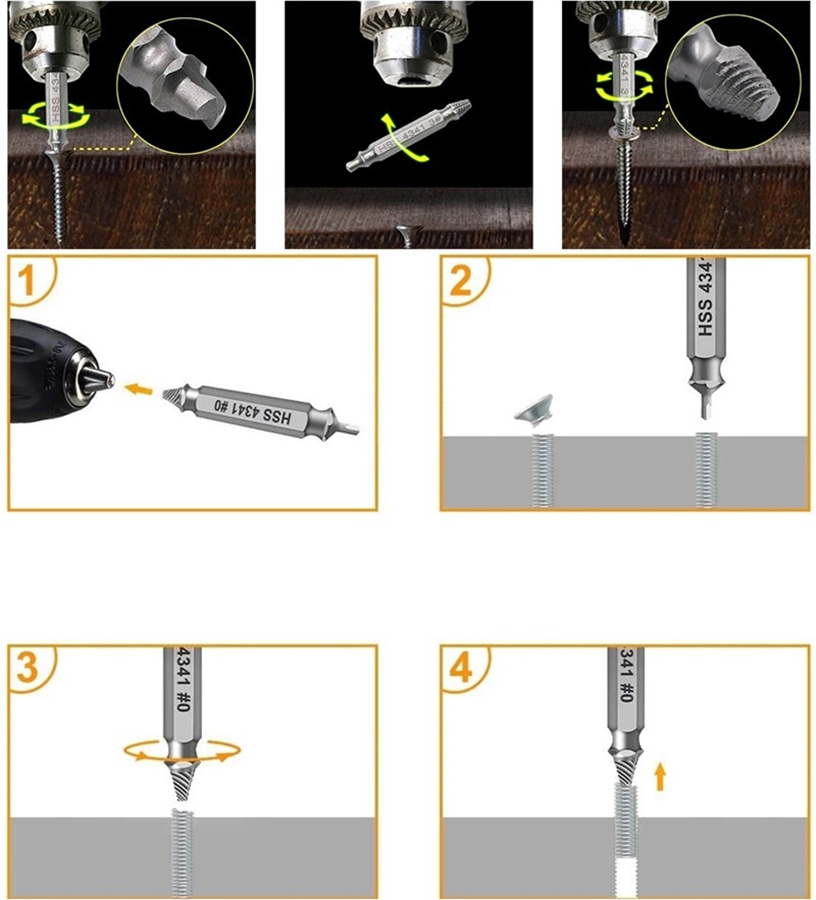 TransForMacion Titanyum Kırık Hasarlı Vida Cıvata Çıkarıcı 716526