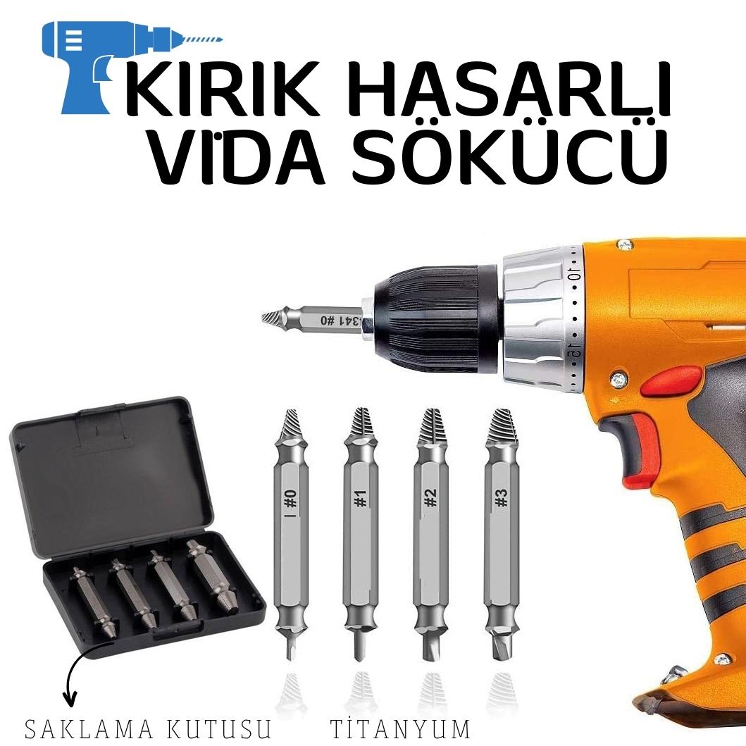 TransForMacion Titanyum Kırık Hasarlı Vida Cıvata Çıkarıcı 716526