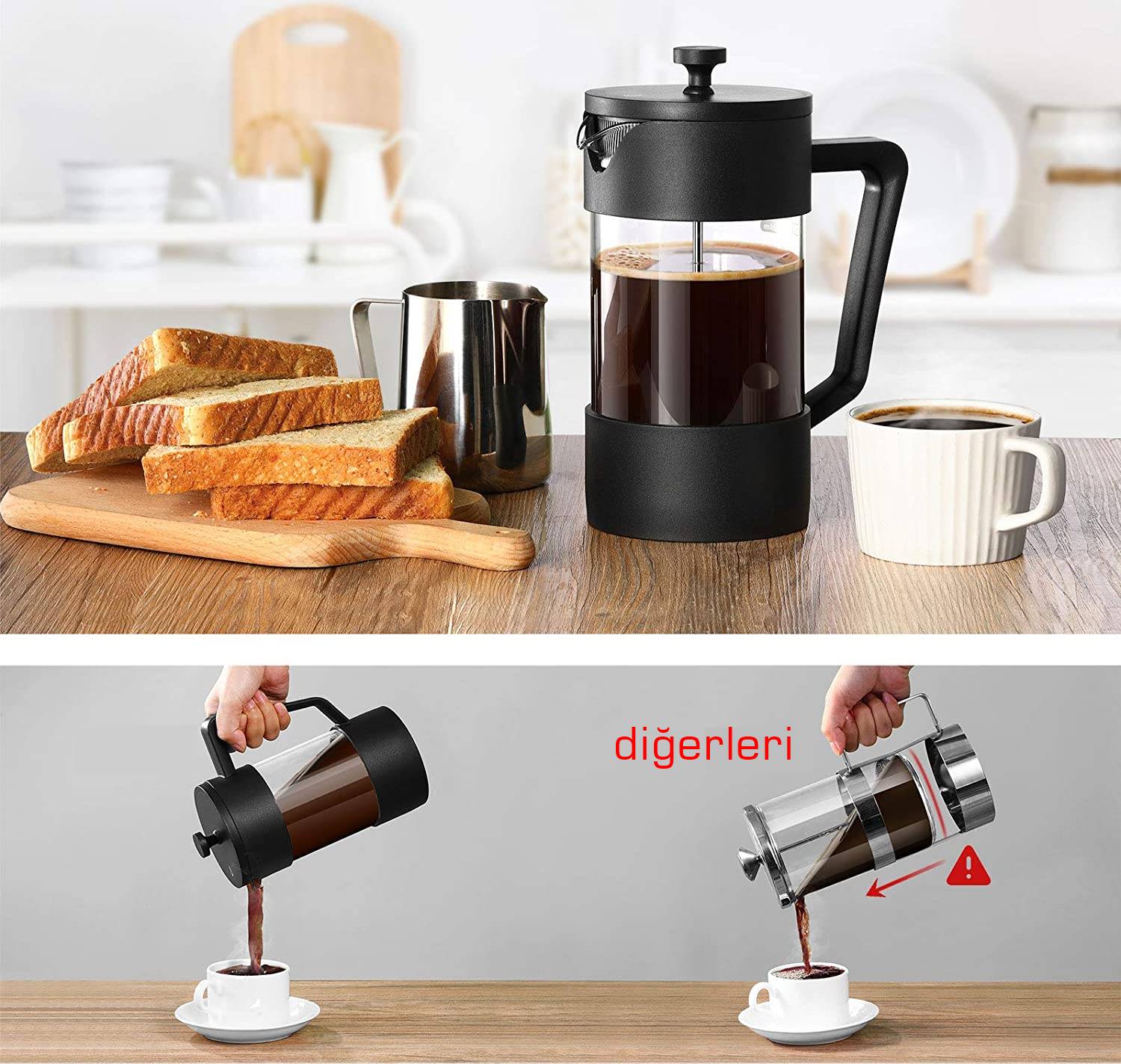 French Press 300 Ml Kahve Demleme Cihazı 716539