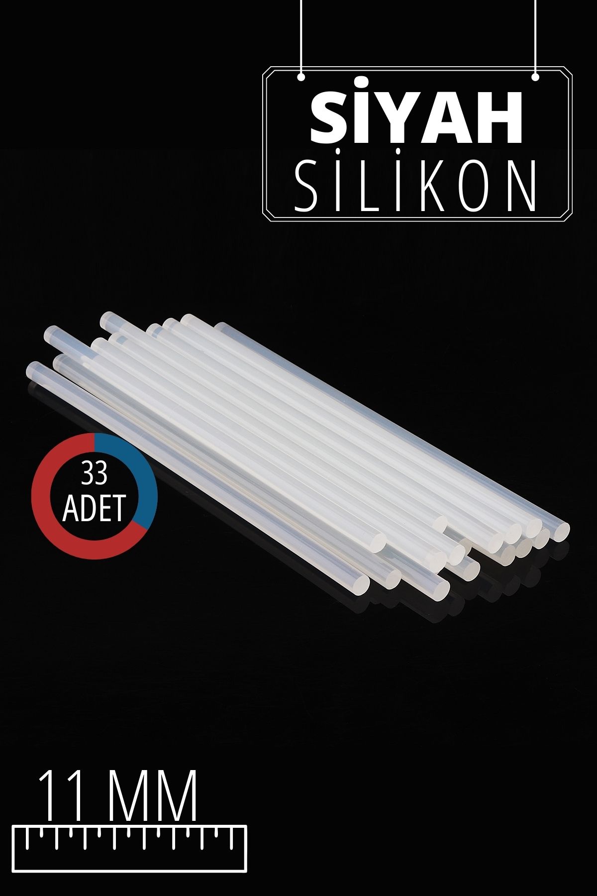 11 mm 33 Adet Sıcak Silikon 716788