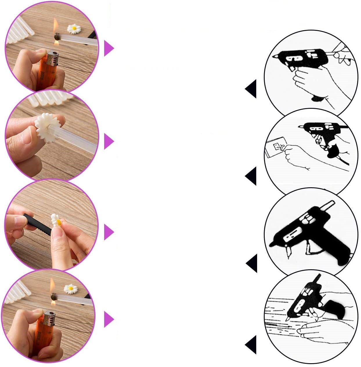 11 mm 33 Adet Sıcak Silikon 716788