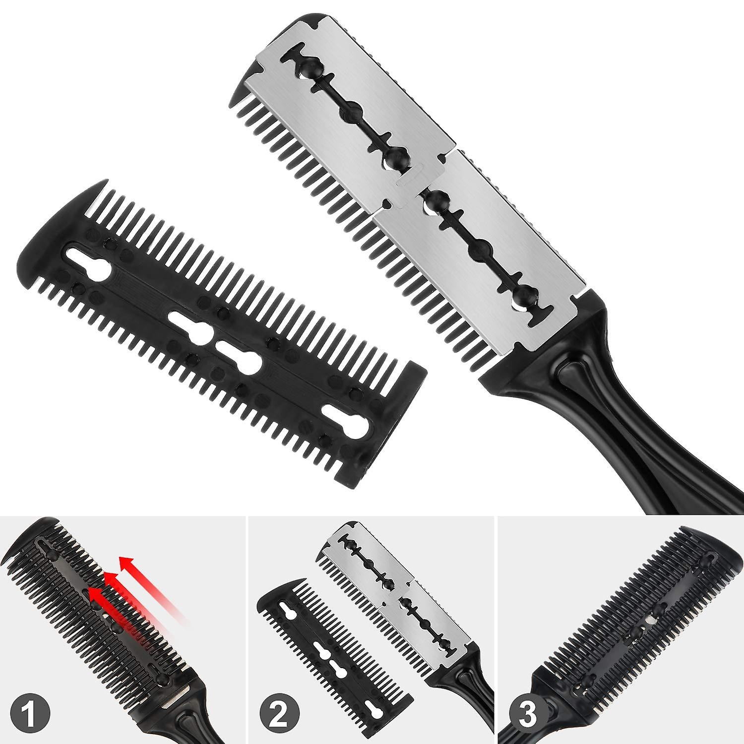 2 Jiletli Kırık Saç Sakal Düzletme İnceltme Tarağı 716861
