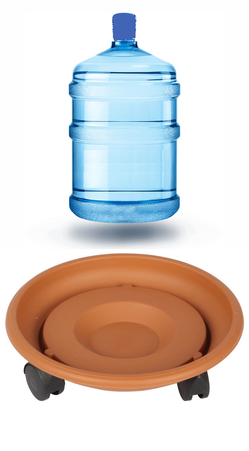 29 CM Çap Tekerlekli Damacana ve Tüp Altlığı KAHVE 716873