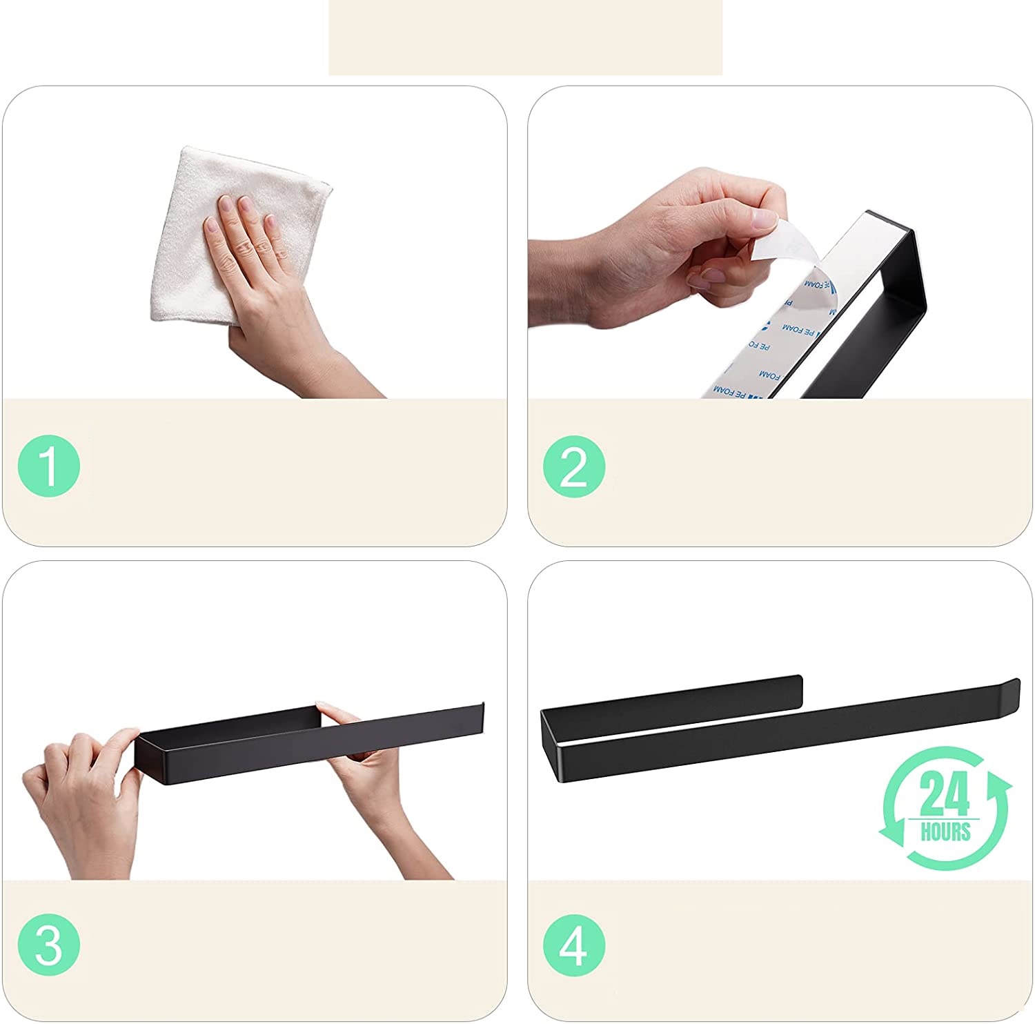 Vigna Black Havlu Folyo Asacağı 717077