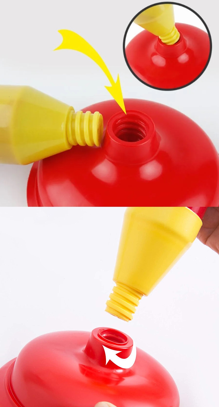 Pistonlu Lüks Klozet Açma Pompası ve Profesyonel Lavabo Gider Açıcı Set 717213