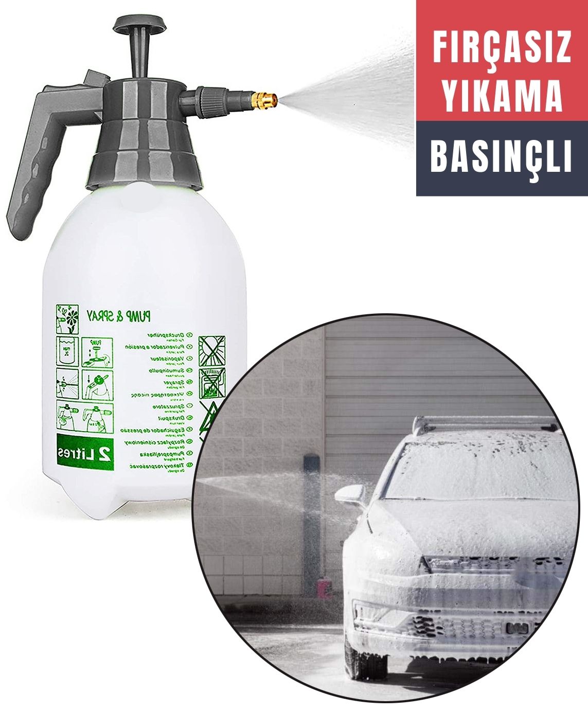 Basınçlı Köpük Püskürtme Sprey Şişe Oto Yıkama Pompası Köpük Püskürtme Şişesİ 429032