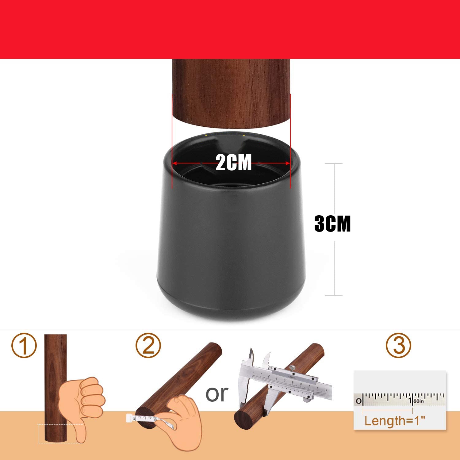 TransForMacion 24 lü Sandalye Bacak Zemin Koruyucu 2 cm Çap 717872