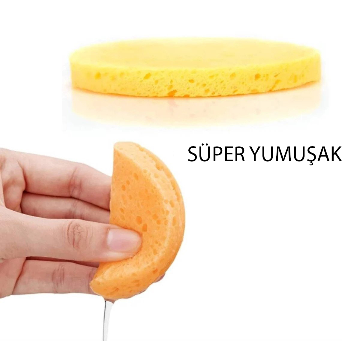 TransForMacion Doğal Selülöz Yüz Yıkama Cilt Temizlik Süngeri 4 ADET	 717893