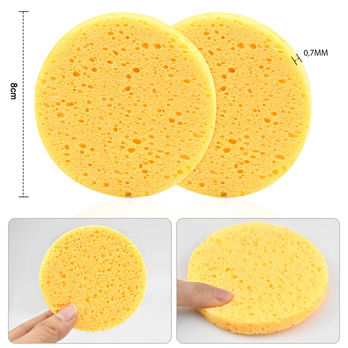 TransForMacion Doğal Selülöz Yüz Yıkama Cilt Temizlik Süngeri 4 ADET	 717893