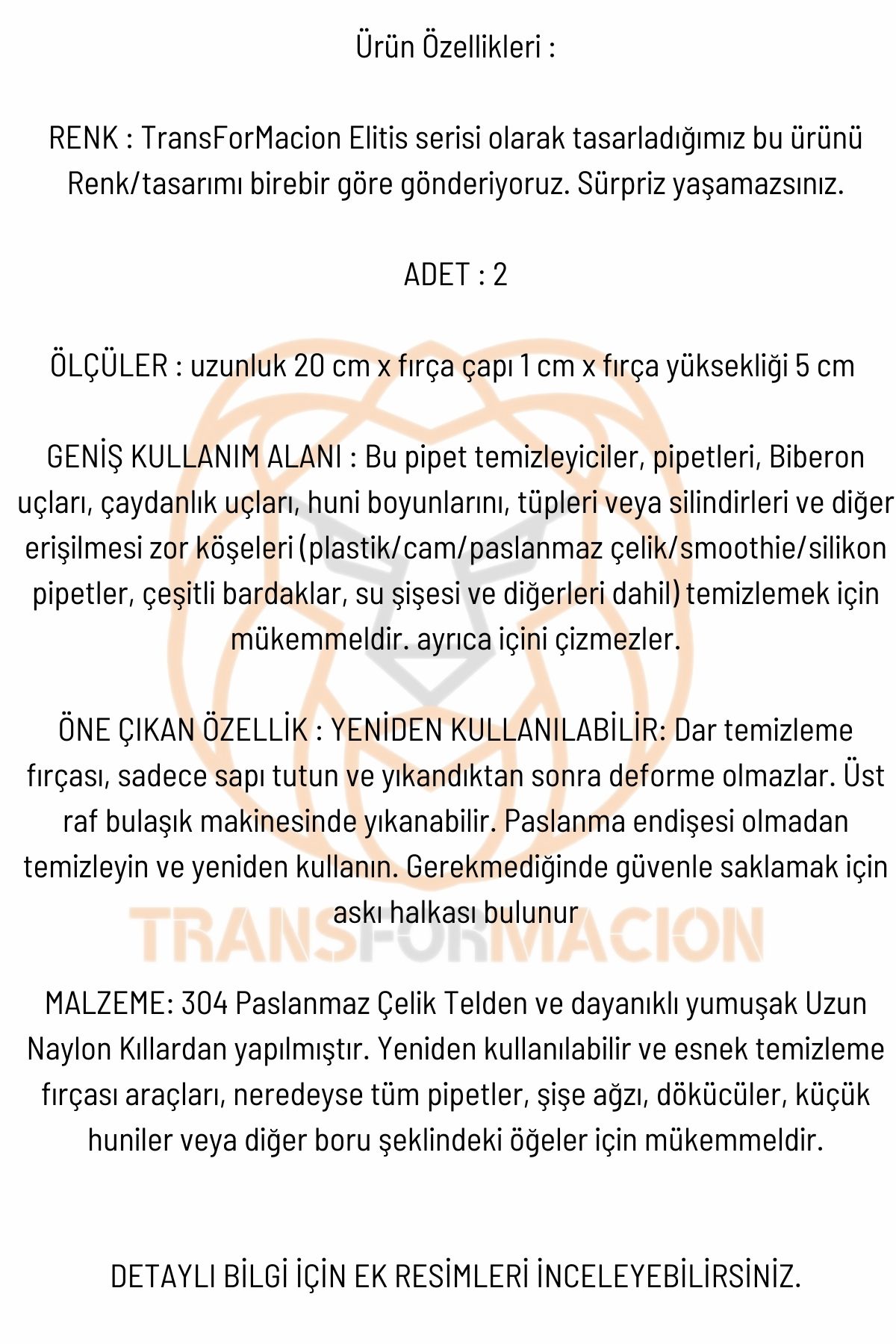 2 Adet Pipet Emzik Çaydanlık Temizleyici Fırça 718031