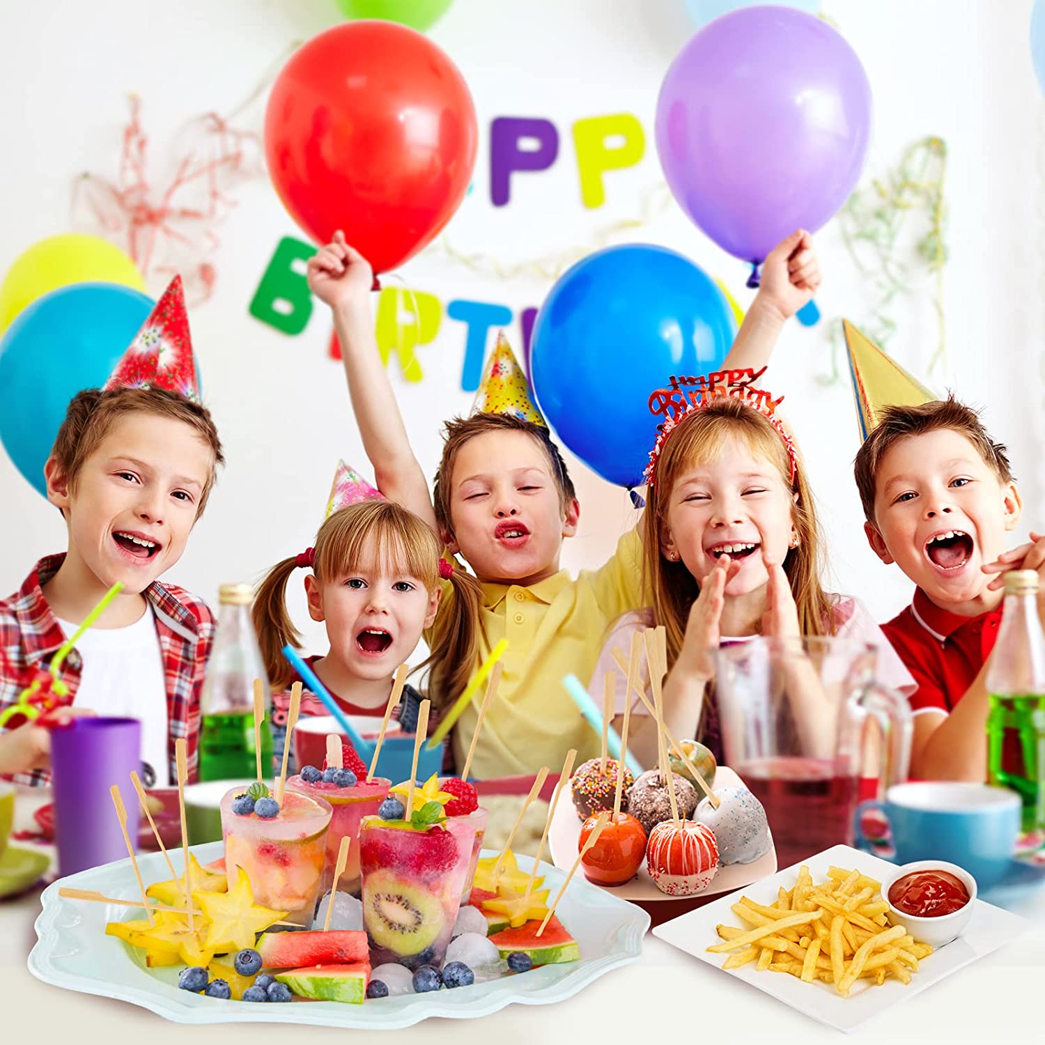 TransForMacion Ahşap Sunum İkram Çubukları 60 Adet 718124