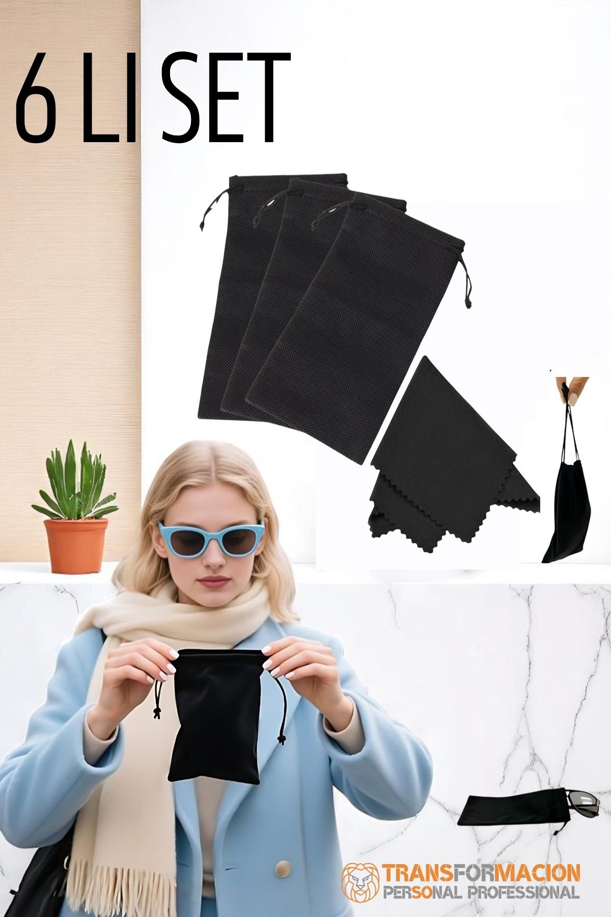 Kumaş Gözlük Kılıfı 3+3 Kılıf+Bezli SET 711680