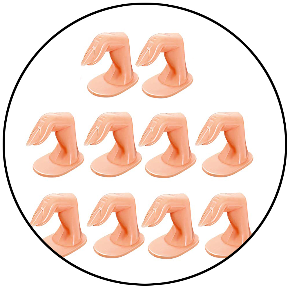 Protez Tırnak Manikür Eğitim ve Sunum Parmakları 10 adet 718235