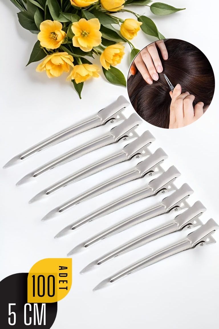 Saç Klipsi Metal Toka 100 Adet Absolute Design	 718289
