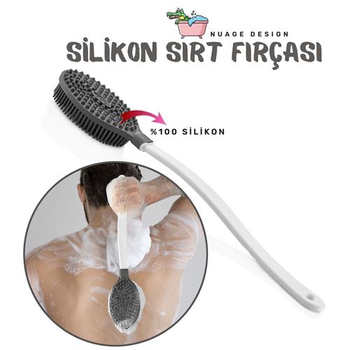 TransForMacion Banyo Sırt Fırçası Silikon Nuage Design GRİ 718314