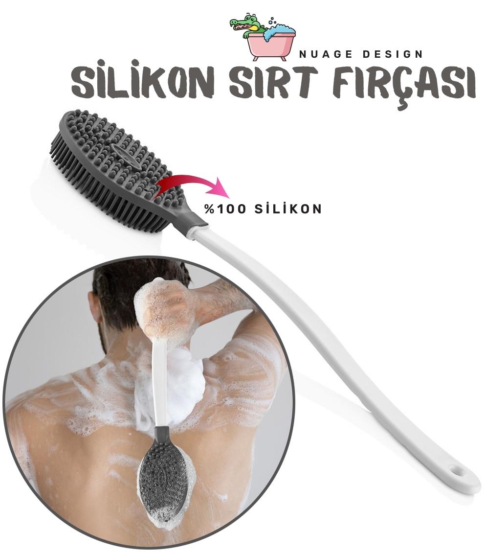 Banyo Sırt Fırçası Silikon Nuage Design GRİ 718314