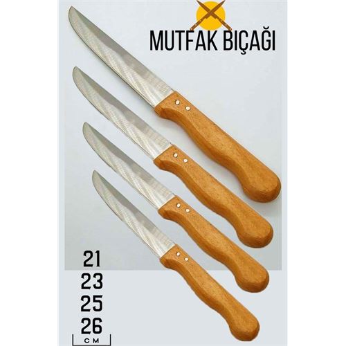 Transformacion Mutfak Ekmek Bıçağı Ahşap Sap 4 Boy Set 718356