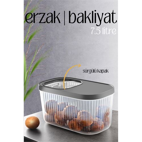 TransForMacion MultiBox Erzak Bakliyat Kutusu Sürgülü Kapak 7.5 Litre 718467