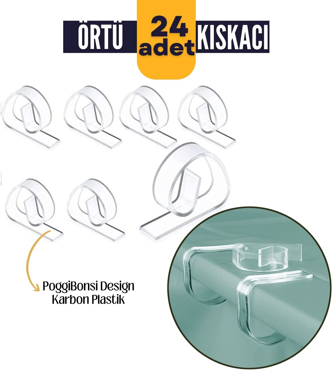 Transformacion Masa Örtüsü Kelepçesi 24 ADET PoggiBonsi Design 718489