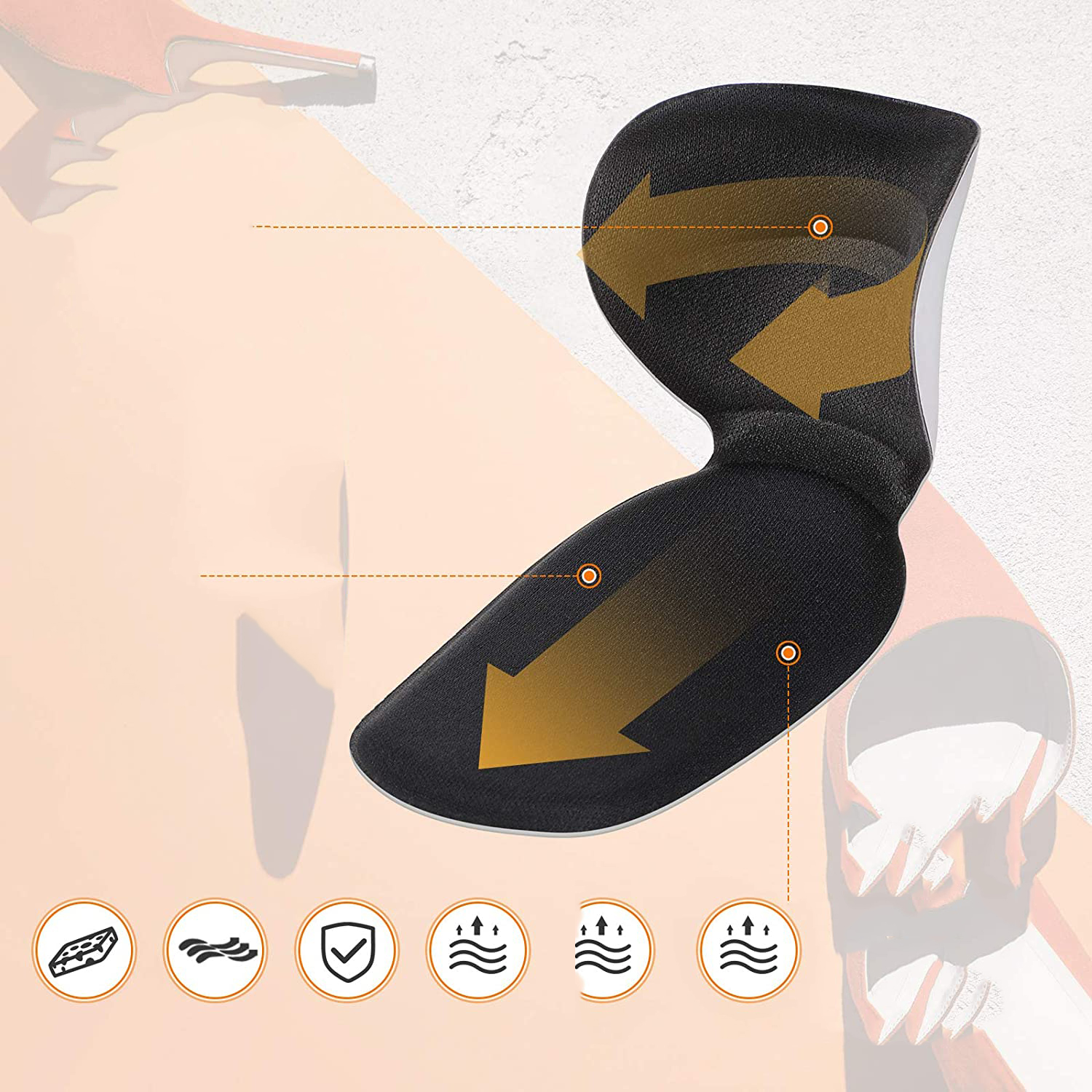 Topuklu Ayakkabı Vurma Önleyici Daraltıcı Yumuşak Ped 4 lü Set 718570