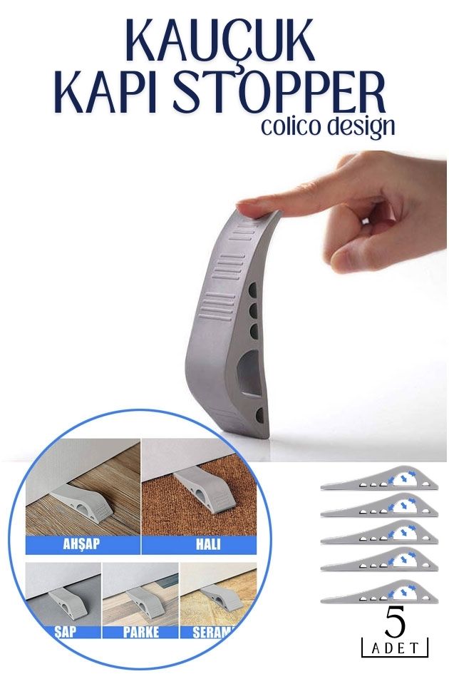 Kauçuk Kapı Stopperi Colico Design 5 Adet 718574