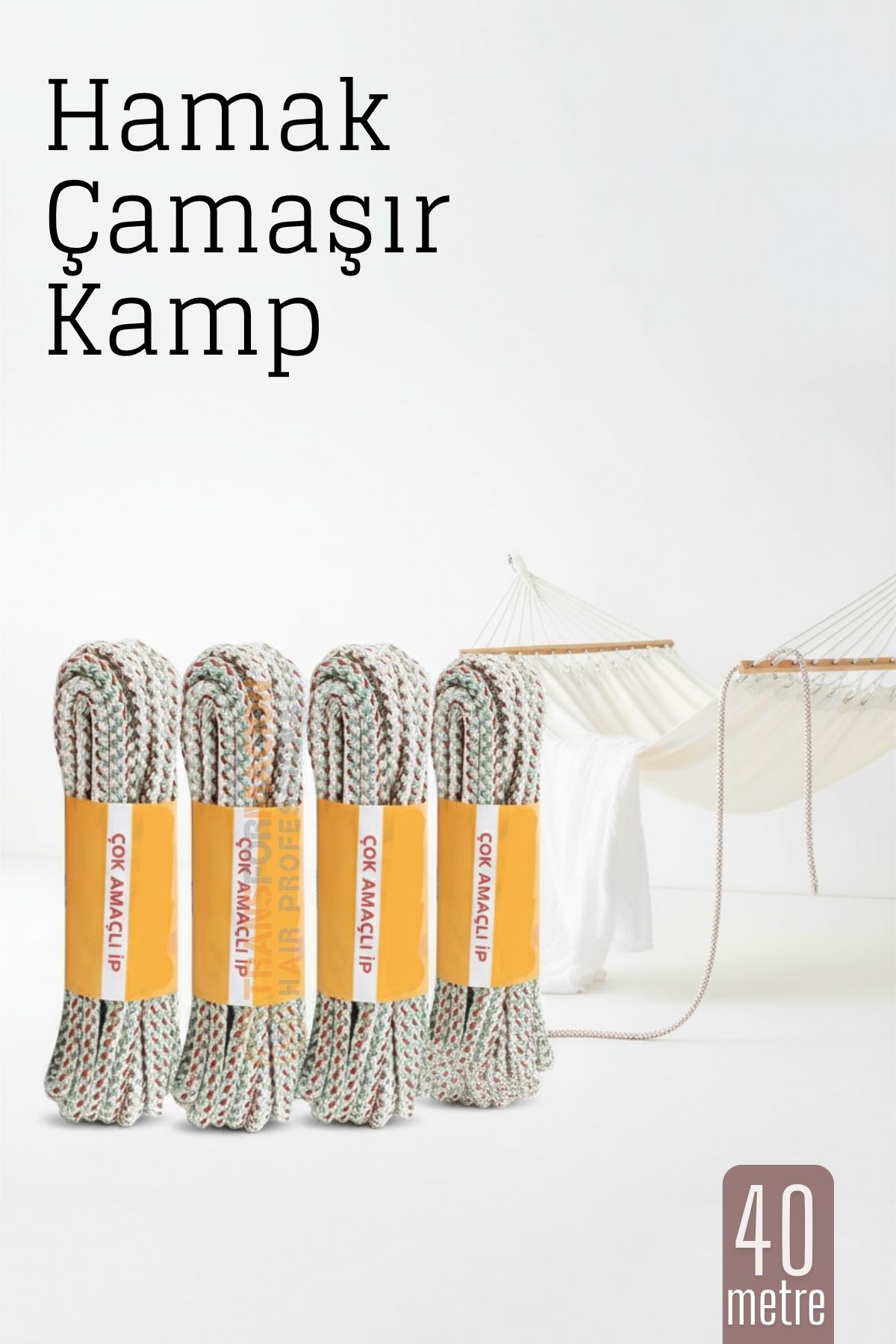 Hamak İpi - Çok Amaçlı Kalın İp - Çamaşır İpi 40 Metre 718591	