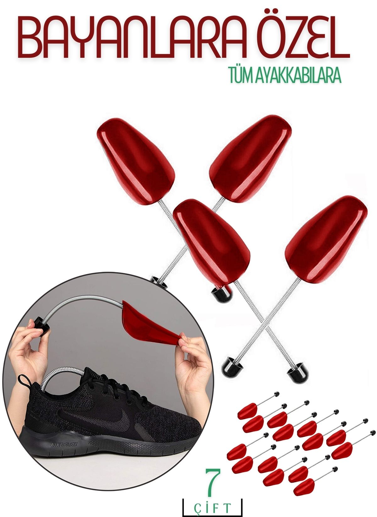 TransForMacion 7 ÇİFT Yaylı Ayakkabı Kalıbı Bayan 36-41 NO 718645