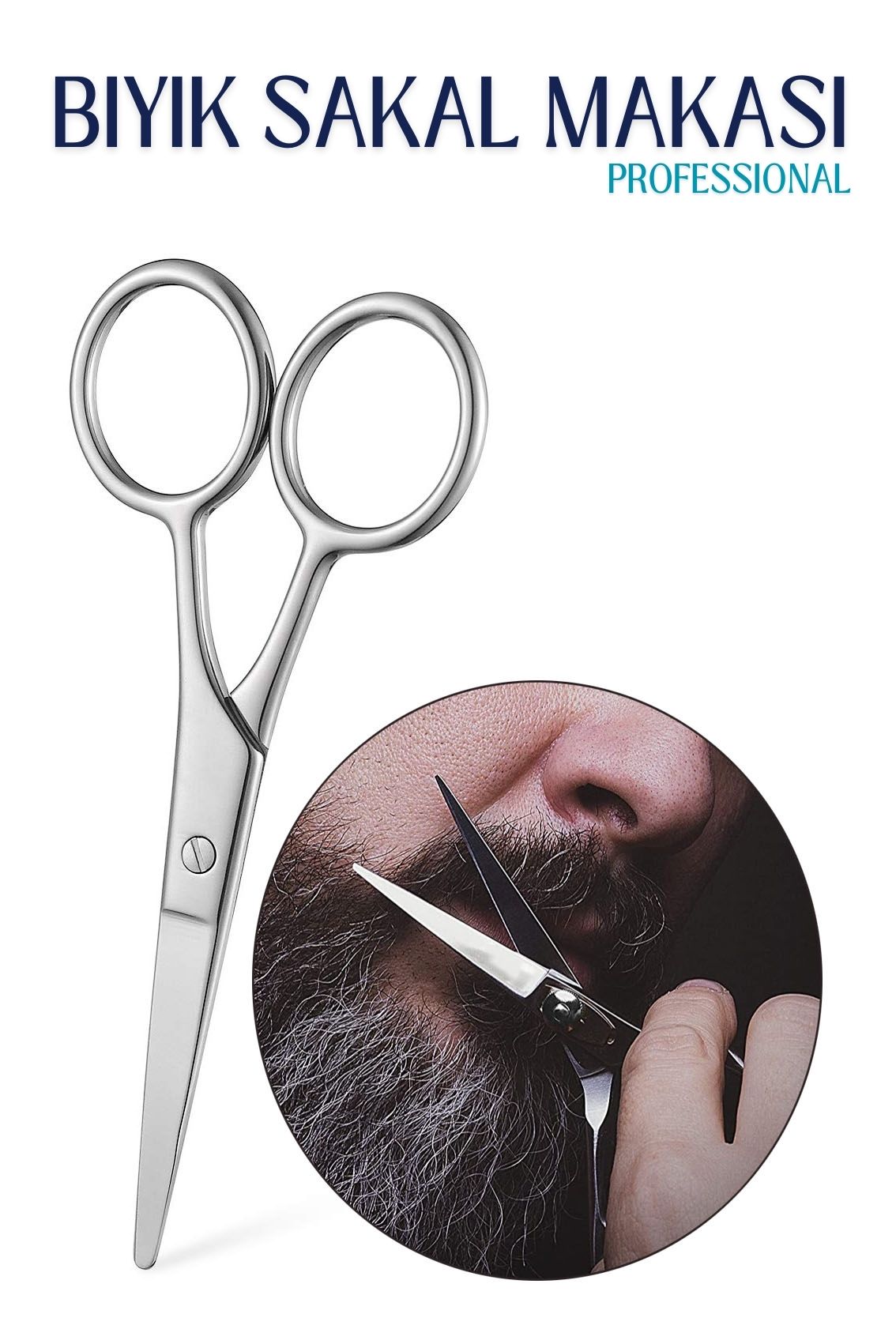 Bıyık Sakal Düzeltme Makası 12 cm Biagio Bianchi Design