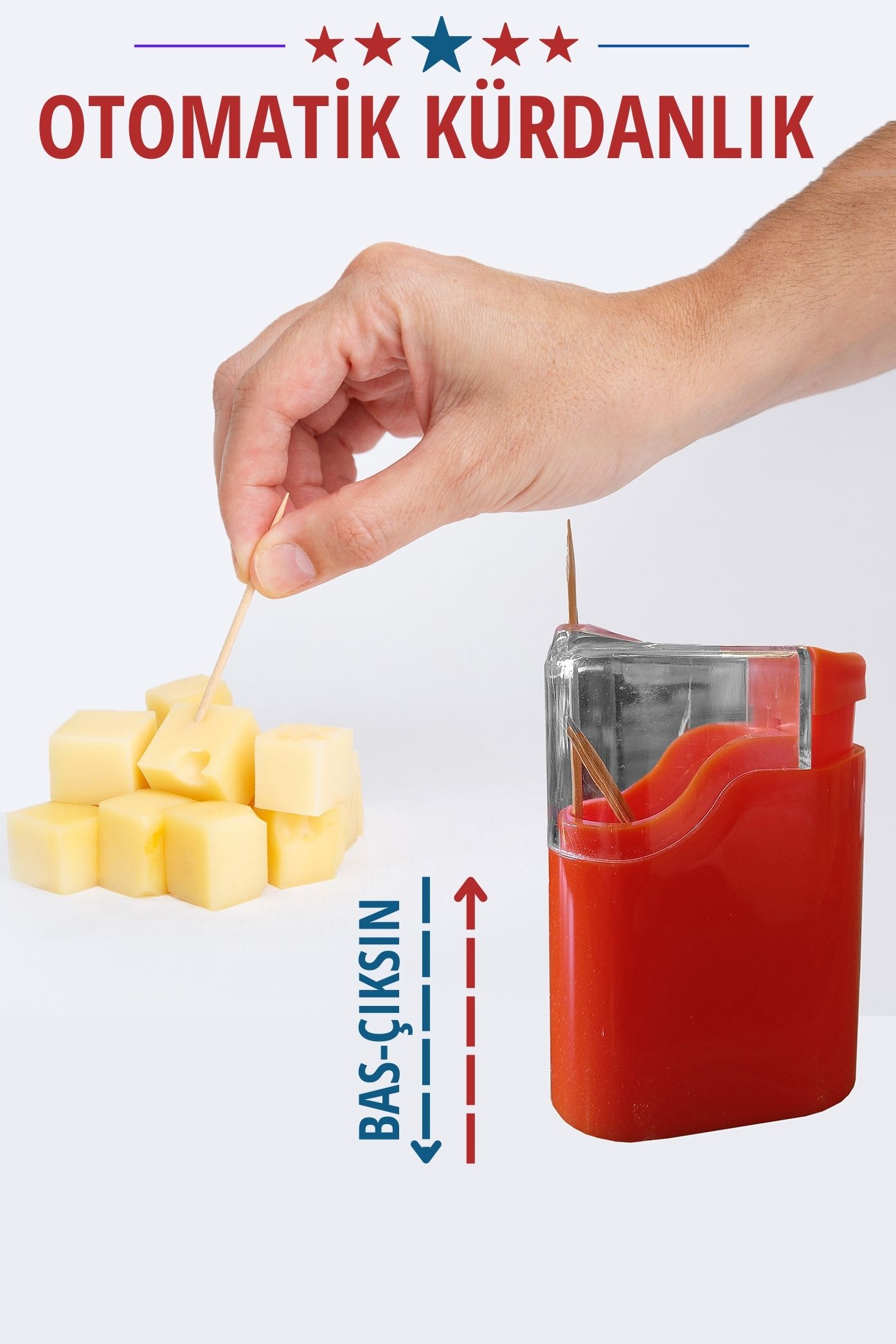 Otomatik Bas-Bırak Kürdanlık 3 lü Set 718715